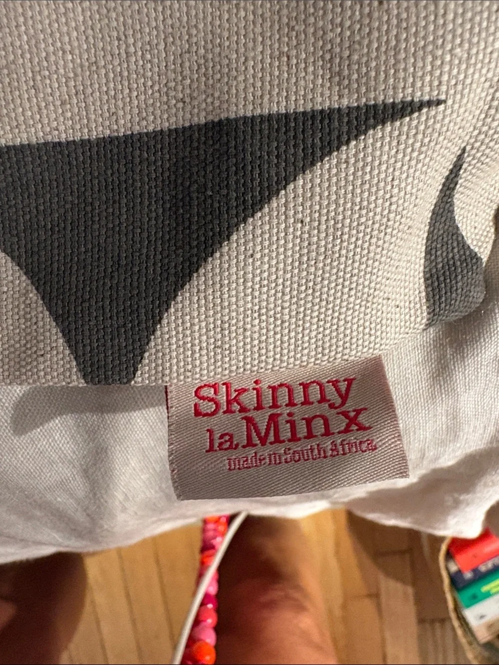 BRAND NEW!  Skinny la Minx 19 x 19 canvas pillow cover. Gray and natural.